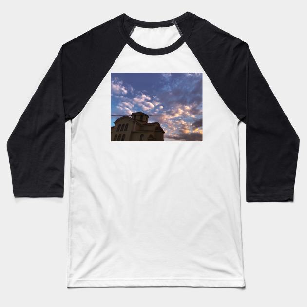 Cloudy Sky Baseball T-Shirt by r_photography1111